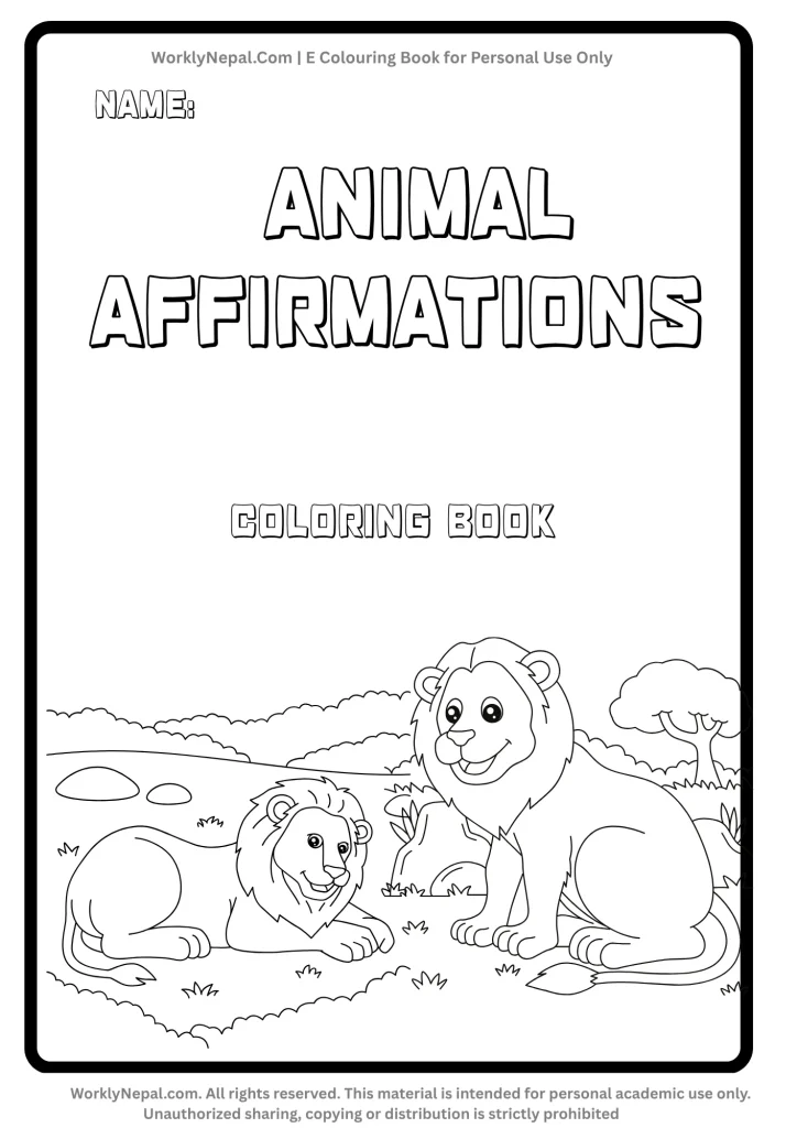 Animal Affirmations E Colouring Book