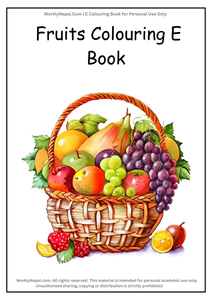 Fruits E Colouring Book